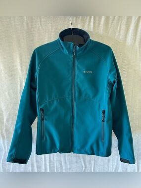 Simms Women’s size Medium Teal Full-Zip Softshell Jacket